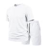 Men Casual Loose Textured Short Sleeve T Shirt And Shorts Two Piece Set