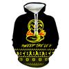 Cobra Kai Sweep The Leg 3D Print Pullover Hoodie, Karate Kid Christmas Pattern Graphic Long Sleeve Hooded Sweatshirt