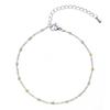 Fluorescent Ball Surgical Steel Chain Anklet (C2001-Ac621_Sv)