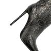 Fashion Women's new pointed pattern material with sexy temperament, slim heels, pointed toes and calves, nightclub fashion short boots