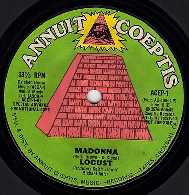 7inch Record LOCUST  Madonna ACEP1 Annuit Coeptis 1976 US Rock Used