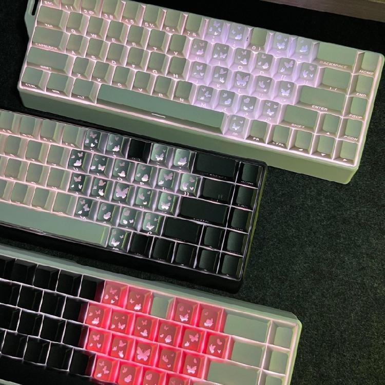Hartvormige Keycaps 21 Toetsen Originele Hoogte PBT Keycap Met Vlindervormig Patroon Voor DIY Liefhebbers Eenvoudig te Installeren