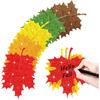 Demissle Thanksgiving Fall Leaves Bulletin Board Decorations Leaf Cutouts Glitter Maple with Adhesive Dots for Bulletin Board Classroom Decor(100