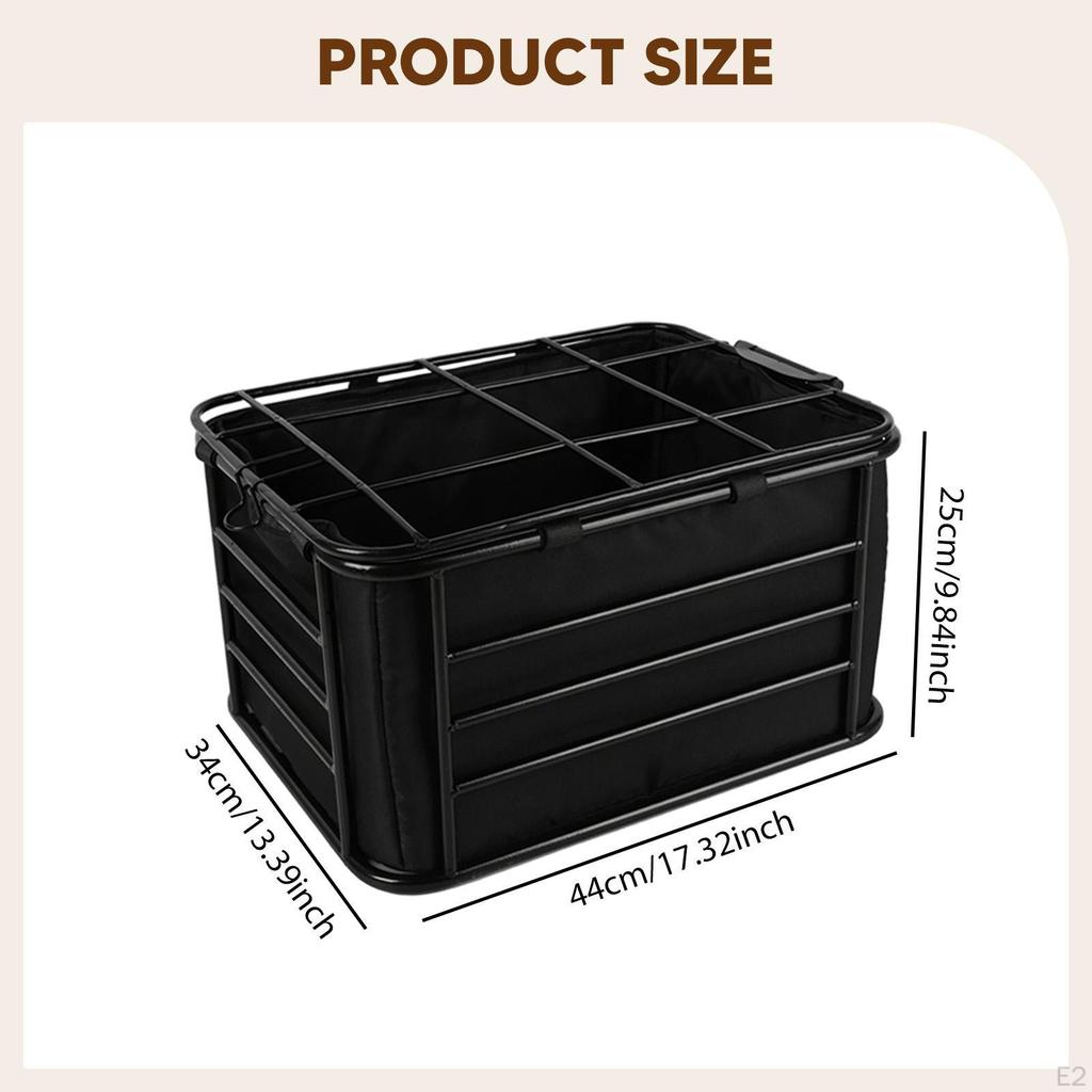 Rear Bike Basket with Liner Lightweight Practical Bicycle Dog Carrier for Hiking Pets Outdoor