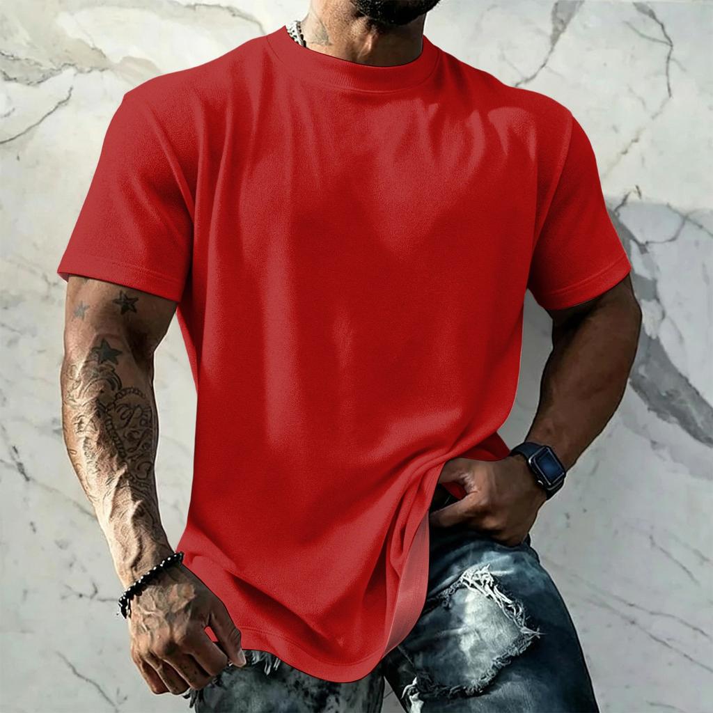 Men's Vintage Short Sleeve T Shirt Loose Fit Breathable Summer Sports Streetwear Casual Everyday Basic Top