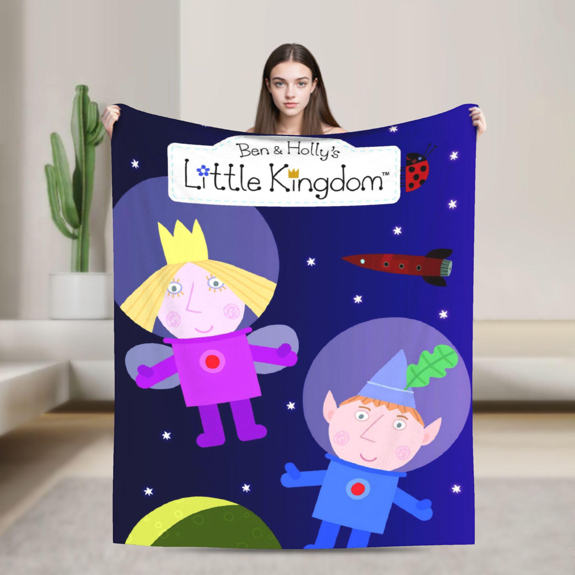 

Ben Holly Cartoon Little Kingdoms Flannel Blanket Magic-Movie Creative Throw Blankets for Bedspreads 125*100cm Warm 30x40in