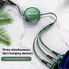 100W Fast Charging 3-in-1 Data Cable Car USB Charger Tire Valve Cap For Mercedes Benz AMG E S C A B Class GLE GLS CLA CLE GLC