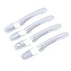Car Upgrade Chrome Silver Carbon Fiber Door Bowl Handle Cover For Mitsubishi Pajero  Cars Accessories