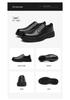 Men's Black Leather Derby Shoes - Winter 2025, Height Increasing, Thick Sole, Casual to Formal, with Plus Velvet for Warmth