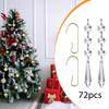 36 Pieces Christmas Ornaments Hanging Crystals Decorative Year Celebration Wreath Winter
