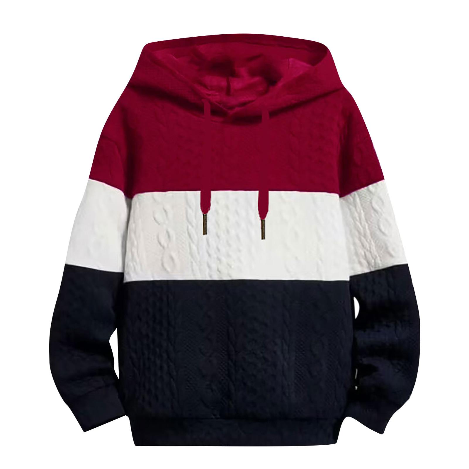 Мужской однотонный свитер с капюшоном — фото 3