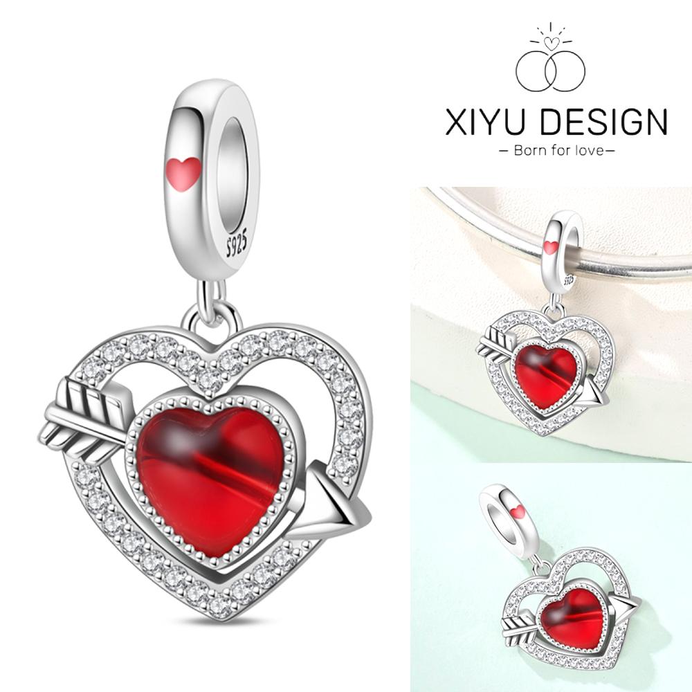 Infinite Love Series Beads Copper Romantic Rose Cupid'S Arrow Charms Fit Diy Bracelet Key Chain Necklace Women Jewelry Gifts