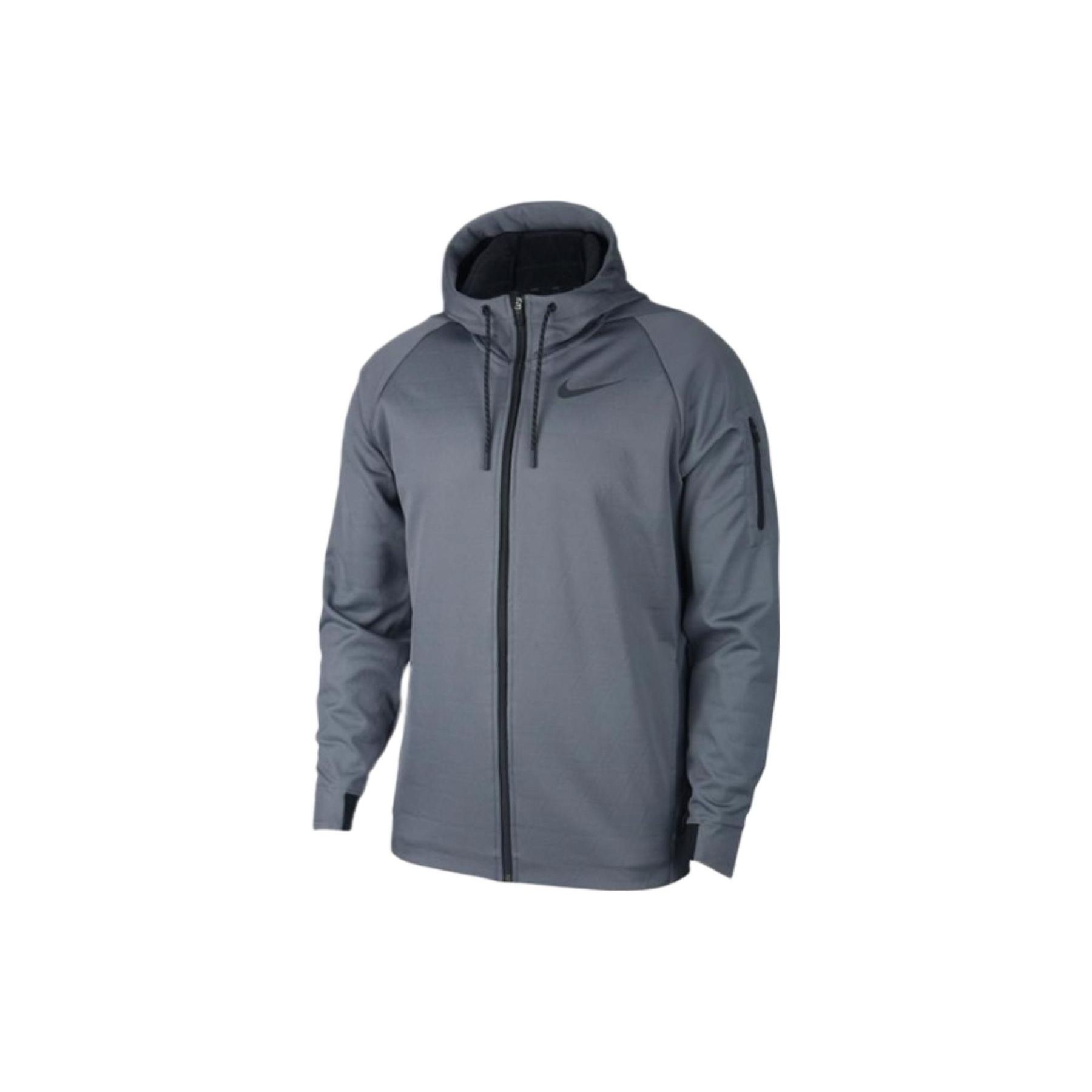 Nike As M Nk Thrma Sphr Jacket Hd Fz Hooded Zip-Up Training Water-Resistant Fleece Jacket Men jackets Gray 932035-068 S
