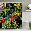 Exotic Floral Shower Curtain Greenery Bright Bloom Decor High-Quality Fabric With Water-Resistant Coating For Bathroom Decoratio