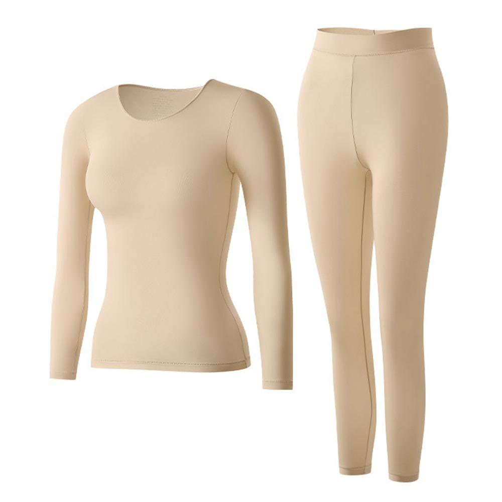 

Безшовний жіночий базовий шар Зимовий теплий комплект верх та низ 2 шт. Термобілизна XL