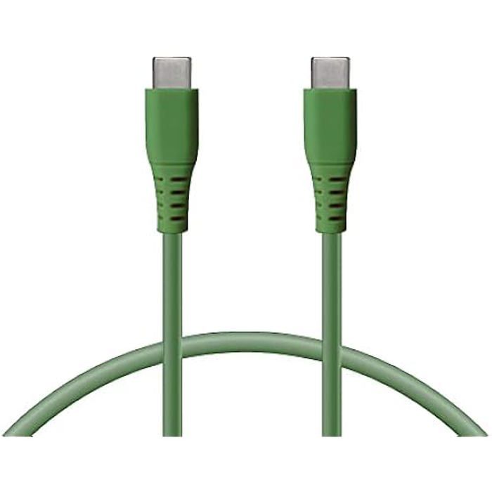 Nabíjecí kabel USB-C - KSIX - 1 metr - Ultra rychlé nabíjení - Přenos dat - Zelený