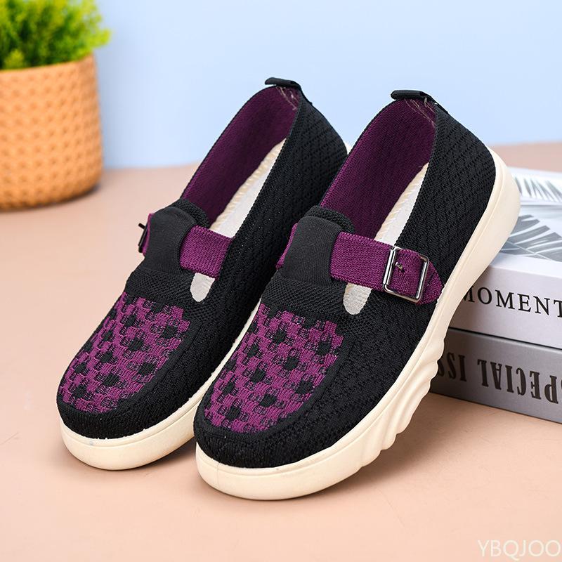 Sommerliche leichte atmungsaktive Freizeitschuhe modische vielseitige Netz-Damenschuhe einfache bequeme Sportschuhe