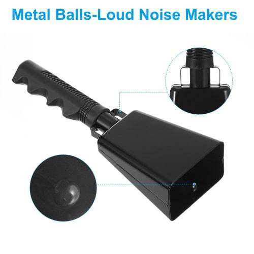 PATIKIL 9-inch Cowbells for Football Games, 2-Piece Bulk Loud Noise Maker with Handle, Metal Cowbells for Cheerleading, Marathons, Weddings, DIY, Pain