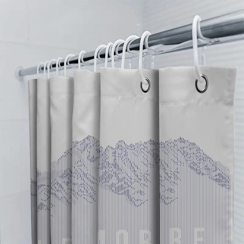 Orange Blue Decorative Shower Curtain 3D Printed Bath Curtains for Bathroom Decor Waterproof Fabric Shower Panels Customized Siz