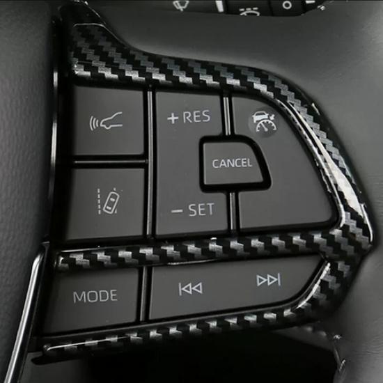 ABS Carbon fiber Steering Wheel Trim 2 pcs For Toyota Grand Highlander new