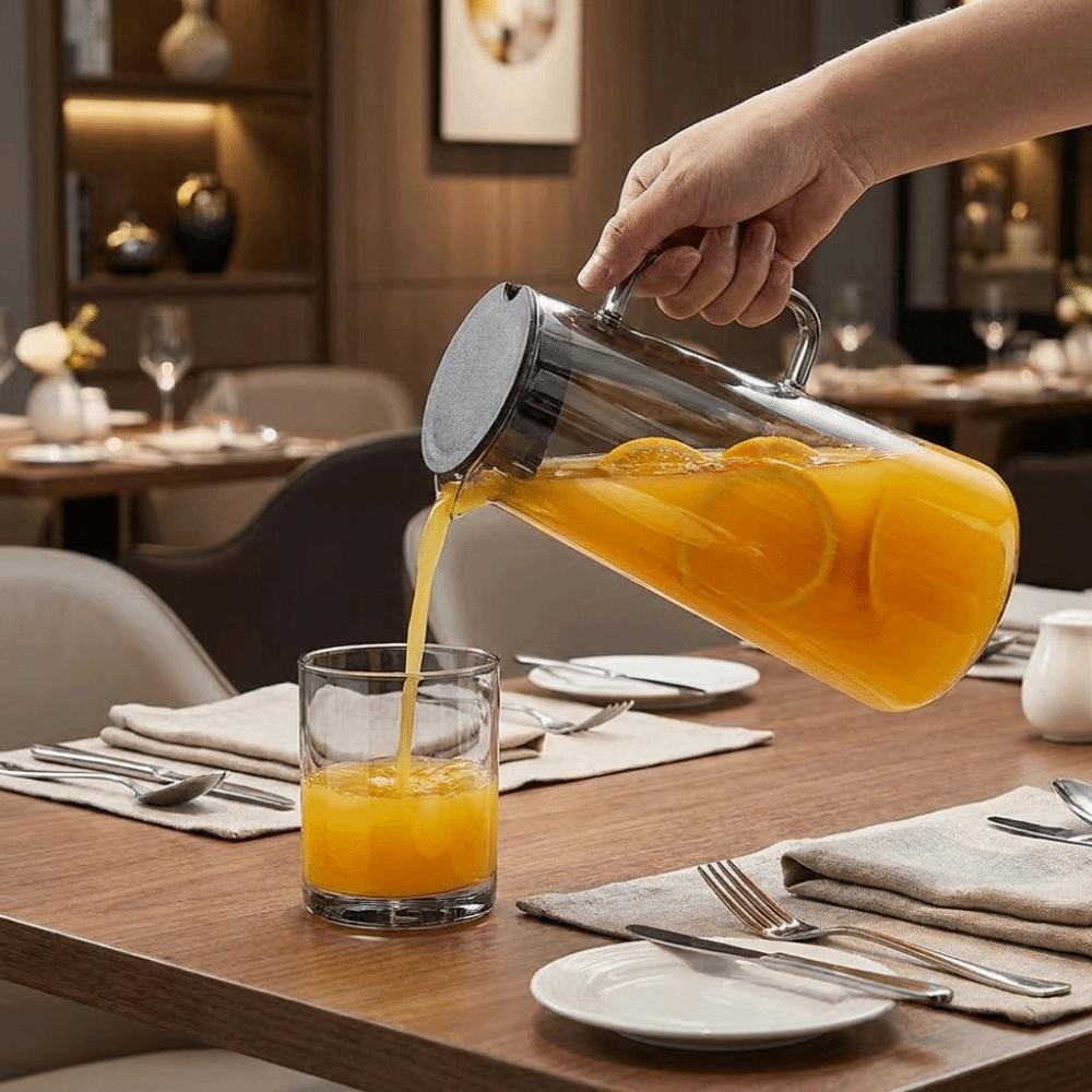 Heat Resistant Water Pitcher Large Capacity Iced Tea Pitcher Cold Water Jug  Hot Beverages