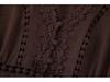 Women's European American Lace Trim V-Neck Long Sleeve Dress