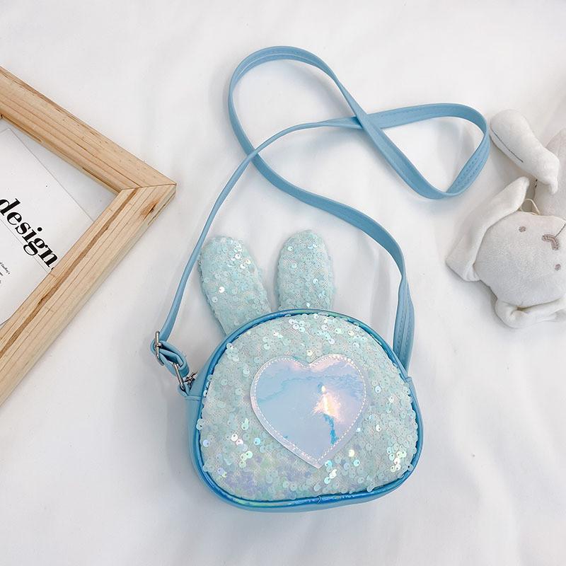 Adorable Korean Style Children's Cute Rabbit Sequin Shoulder Bag For Girls