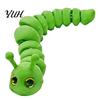 Stress Relief Caterpillar Toy 3D Printed Fidget Toy, Movable Joints Relaxing Tools Figurine, Articulated for Desktop Decoration Bendable