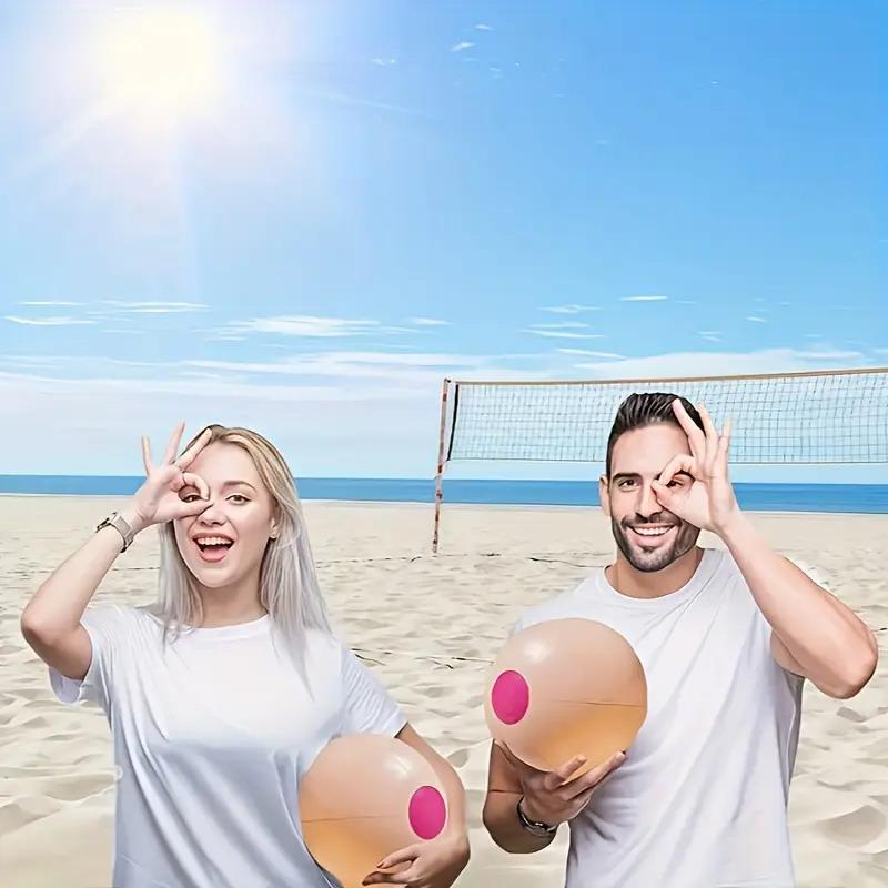 1/2Pcs Funny Prank Adult Inflatable Pvc Beach Ball Interactive Balloon, Funny Adult Novelty Gift Party Spoof Pool Toys 8.66 Inch