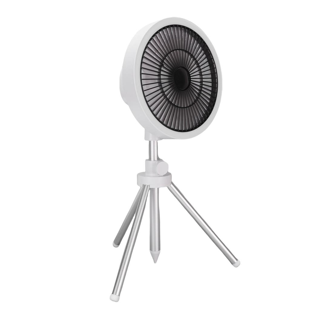 Camping Fan with Tripod 3 In 1 3 Speeds Oscillating Portable Standing Outdoor Fan with Light and Phone  R for Tent Fishing Picnic
