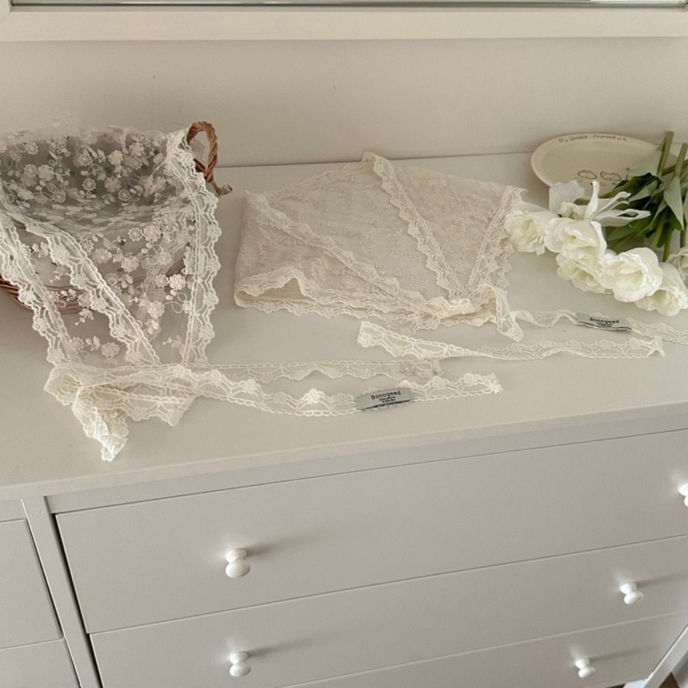 Embroidered Lace Triangle Scarf Ethnic Style Skirt Curtain  Scarf Accessories