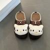 Versatile Casual Slippers Women's Season Fashion Cute Cartoon Kitten Bag Head Velvet Slippers Women
