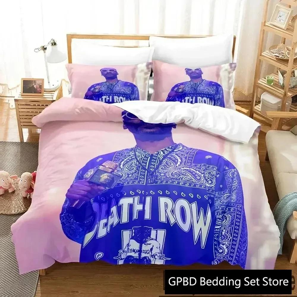 3D Print Snoop Dogg Rapper Bedding Set Boys Girls Twin Queen King Size Duvet Cover Pillowcase Bed Boys Adult Home Textileextile
