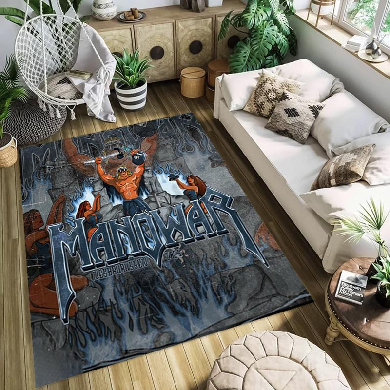 Manowar: Blood Kings carpet Doormat Living room and bedroom mats Dormitory decoration Bathroom mat Office chair cushion