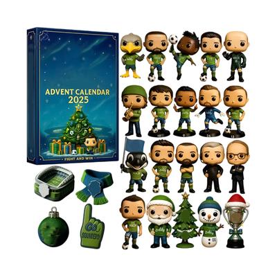 2D Plane+Airplane Box +24PC+ Seattle Seaside Football Club Countdown  Box Christmas Advent Calendar