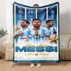 Football Messi Personalized Text Blanket Multi-purpose Personalized Blanket Durable Comfort Perfect for Chair Livingroom Nap Bed for All Occasions