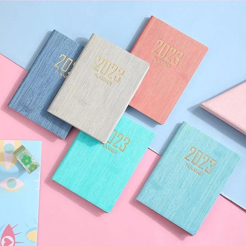 

A7 Mini Notebook 365 Days Portable Pocket Notepad Daily Weekly Agenda Planner Notebooks Stationery School Writing Supplies Red