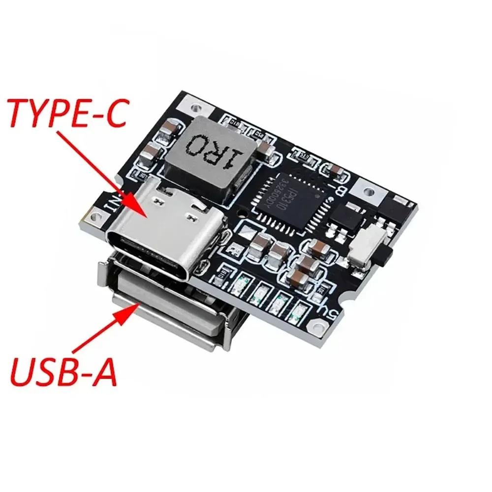 1pcs 5V 3.1A Boost Converter Step-Up Power Module Type-C USB IP5310 Mobile Power Bank Accessories With Switch LED Indicator