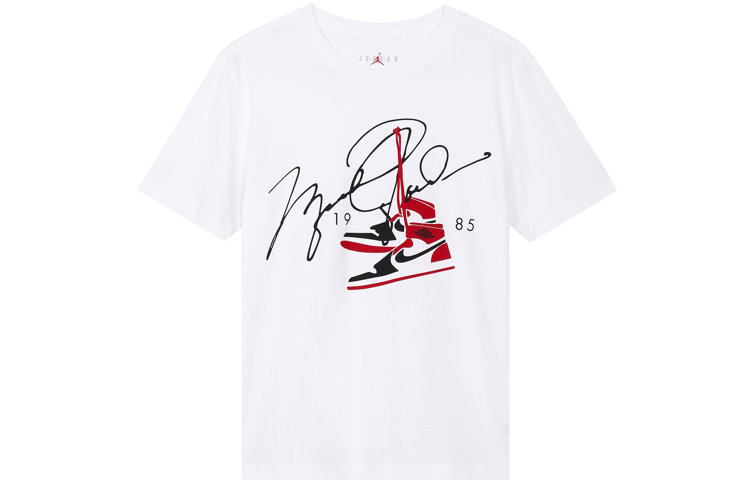 Мужские футболки Jordan AJ85 с круглым вырезом, умеренного прямого кроя, BQ5539-100 XXXXL