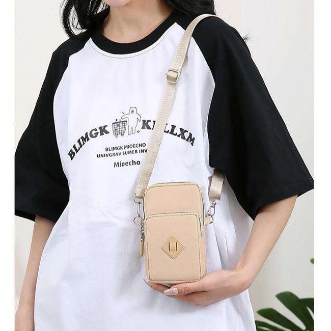 Women Phone Crossbody Bag Mini Shoulder Bag Multi Pocket Mobile Phone Pouch Lightweight Travel Passport Wallet Purse