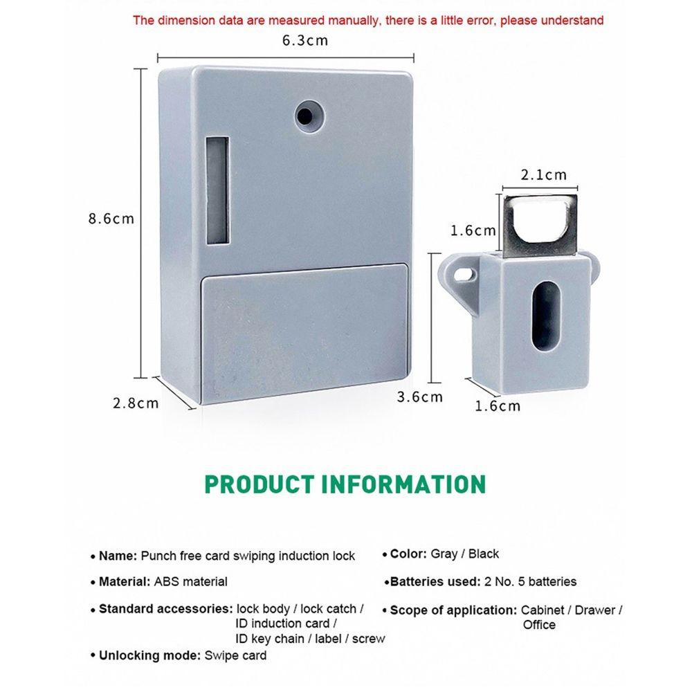 Useful Hidden Electronic Lock Keyless Smart Invisible Sensor Lock Unisex Safety Lock Wardrobe