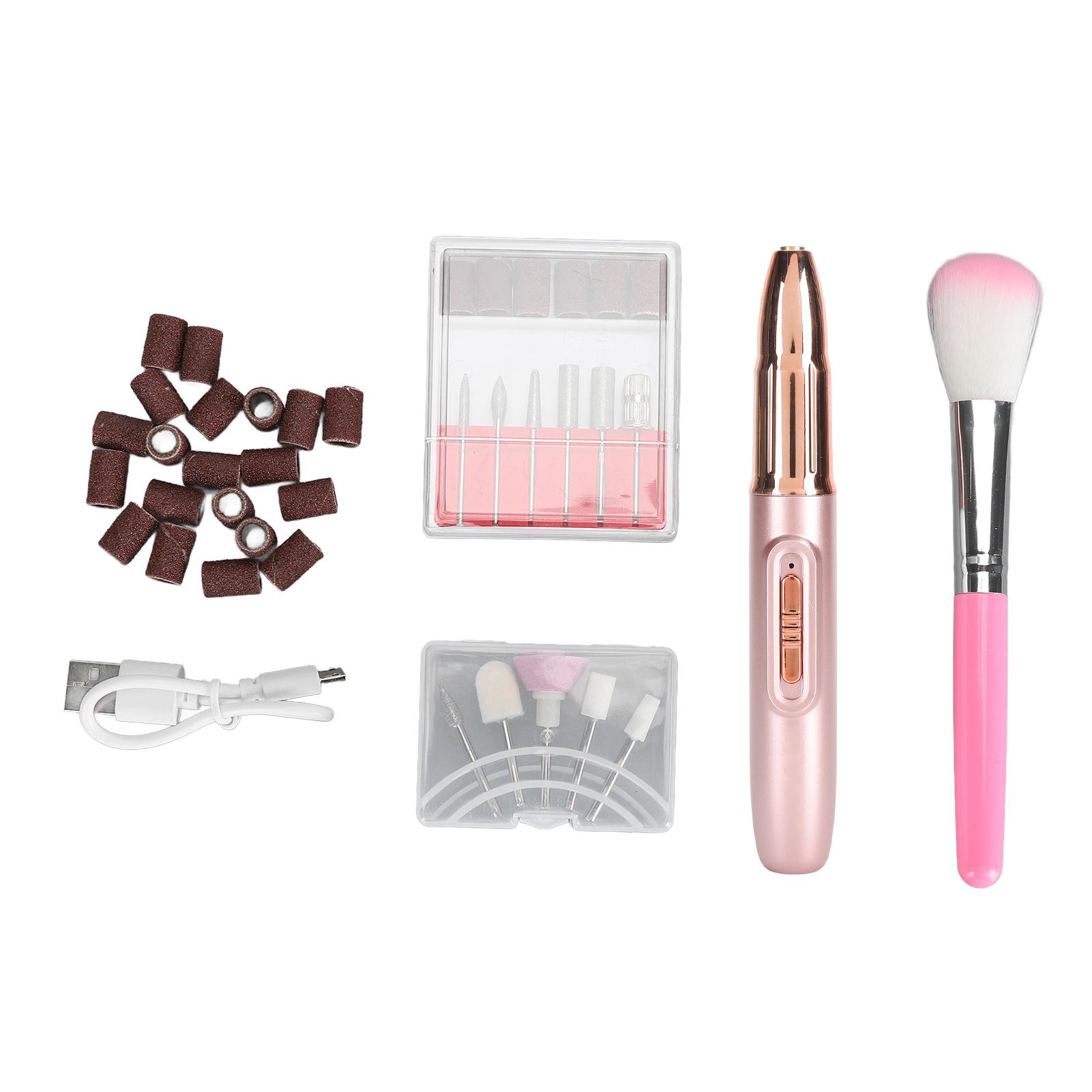 

Электрический набор для маникюра 15000 об/мин профессиональный электрический набор пилок для ногтей портативный компактный маникюрный инструмент Rose Gold