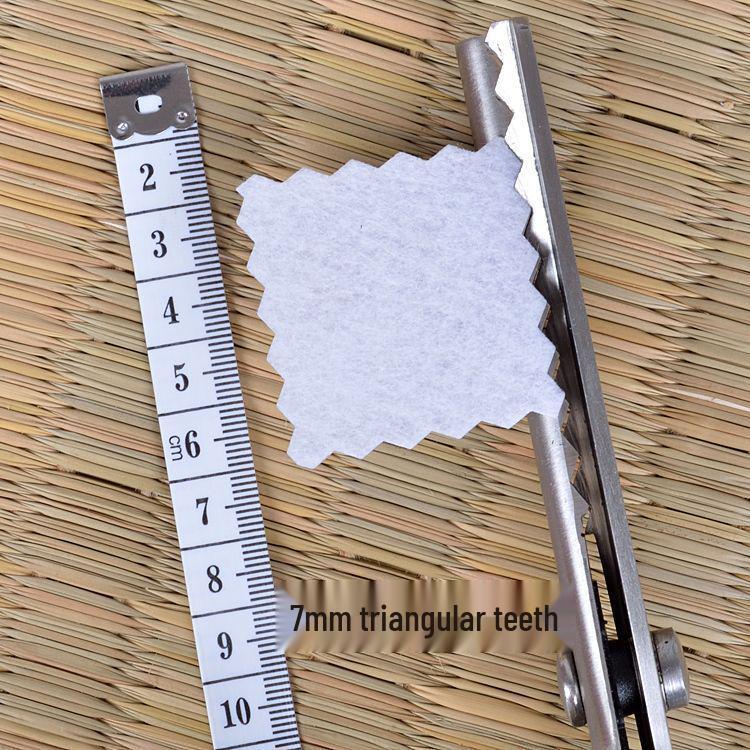 Fabric Craft Scissors: Triangular, Serrated, Semicircle, and Wave Patterns