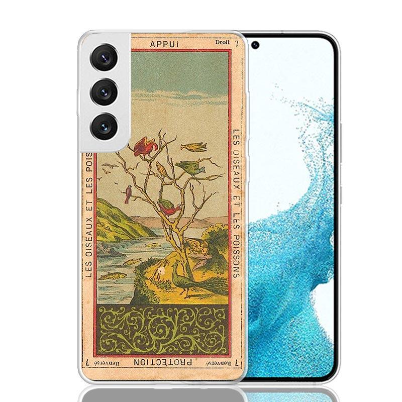 Tarot Cards Reading Art Case Phone Cover for Samsung Galaxy S24 S25 Ultra S23 Plus S22 + S21 S20 FE S10 S25Plus Trend Fundas S24
