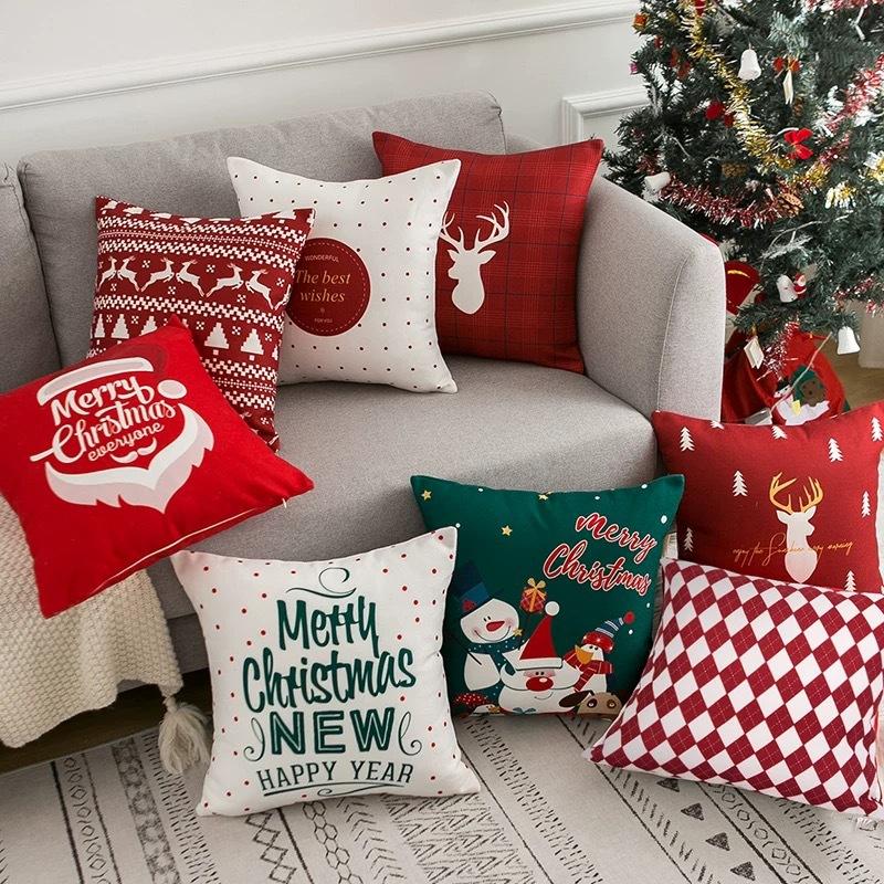 New Christmas Pillowcase Christmas Snowman Elk Christmas Letters Home Sofa Pillowcase