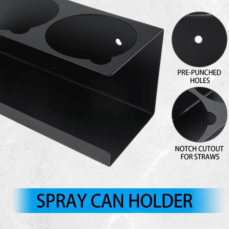 Set of 2 Sturdy Metal Bottle and Can Holders with Rustproof Coating Ideal for Garages and Auto Repair Shops Use