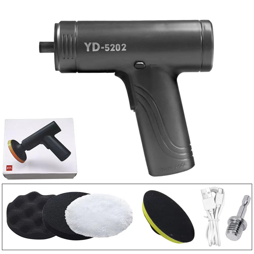 Portable Cordless Car Polisher 1500mAh Rechargeable Handheld Buffer for Auto Waxing and Cleaning