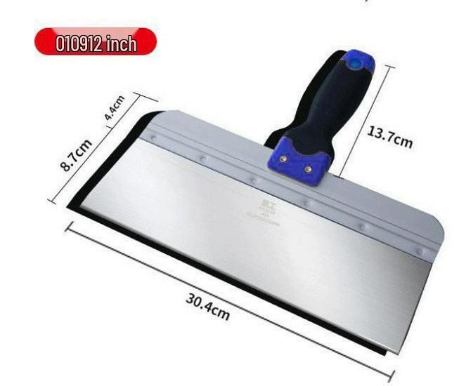 6", 20", 24" Stainless Steel Putty Plastering Tool Set: Sturdy, Wear-Resistant Scrapers for Cleaning and Spreading.