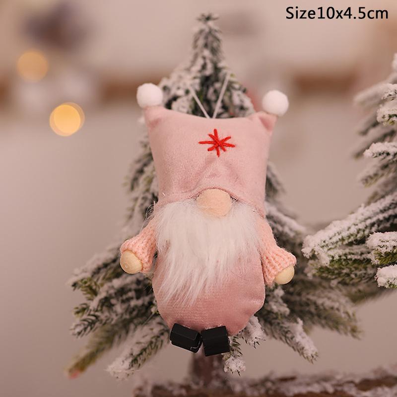 New Year 2025 Christmas Elf Doll Ornaments Xmas Tree Hanging Pendant Navidad 2025 Santa Kids Gift Christmas Home Decoration