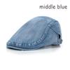 Adjustable Newsboy Hat Baker Peaked Leisure Visor Cap Casual Denim Beret Hat  Women Girl